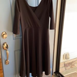 Black v-neck dress